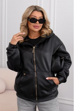 Куртка бомбер на змейке с капюшоном э