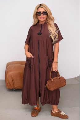 Платье длинное на змейке шнуровк