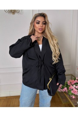 Ветровка с завязкой на флисово