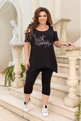 Костюм бриджи и туника с открытыми пл