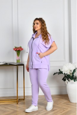 Спортивный костюм на змейке короткий рукав двунитка