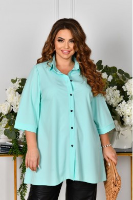 Удлиненная рубашка софт рукав три четверти 