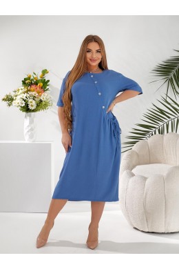 Платье свободное косые пуговицы 