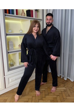 Домашний костюм пижама кимоно велюр на плюше