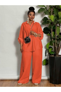 Свободный брючный костюм с рег