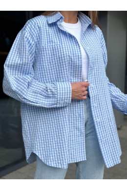 Рубашка мелкая клетка хлопок